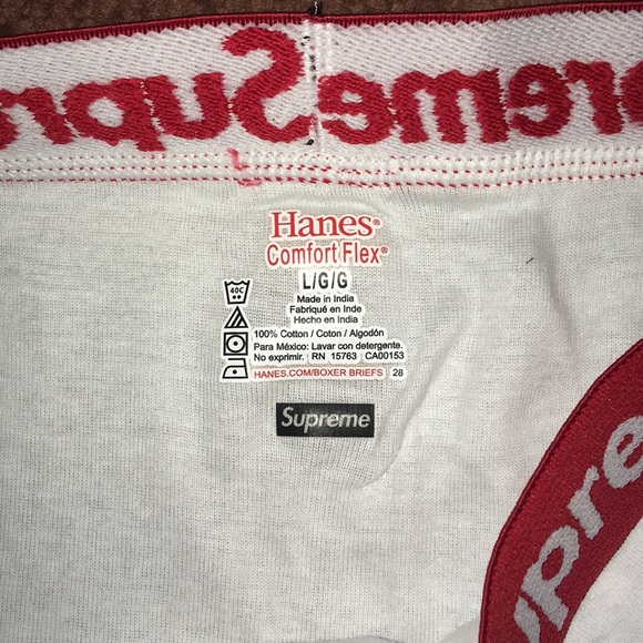 *BRAND NEW* Supreme x Hanes White Boxer Briefs - Picture 5 of 5